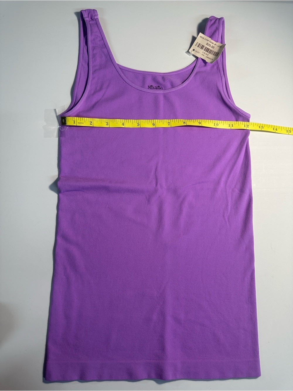 Nikibiki Purple Tank Top One Size Seamless Scoop Neck Camisole Stretch Basics